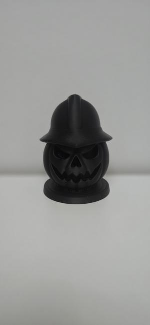 Firefighter Pumpkin – Halloween Decoration