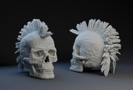 Repo man Skull With Mohawk
