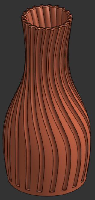 Vase with Helical Pattern