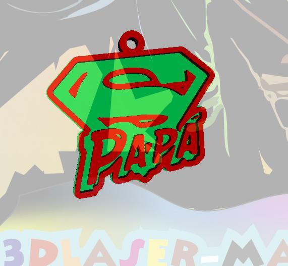 SUPER DAD KEYCHAIN