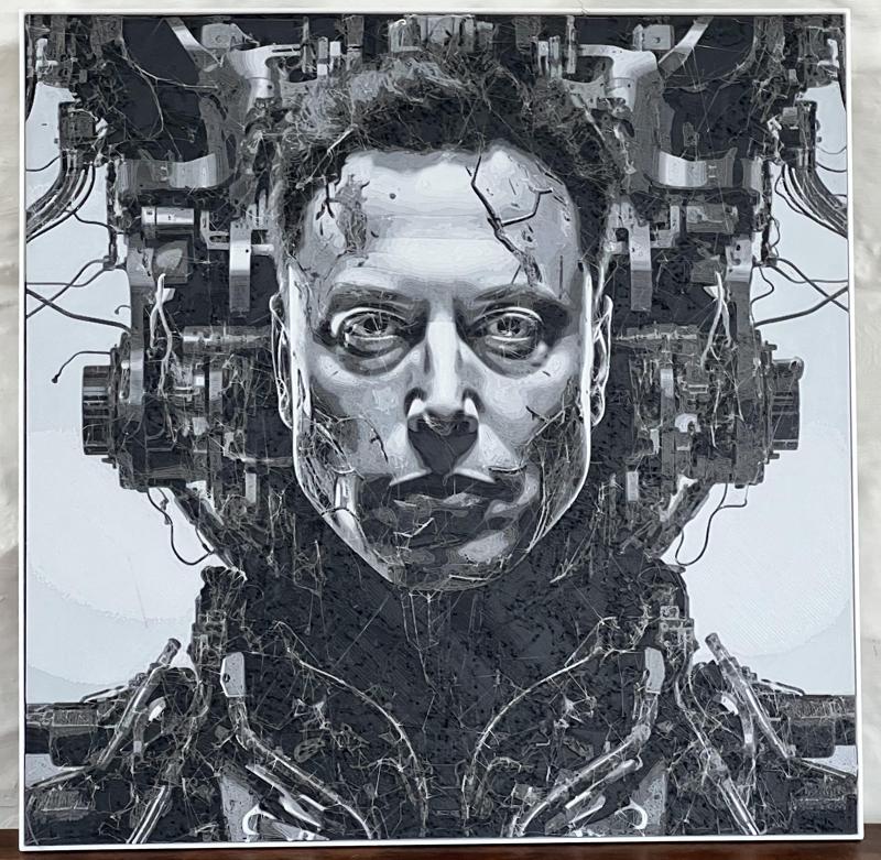 BorgEl0n Musk - Wall Art 8x8" Framed