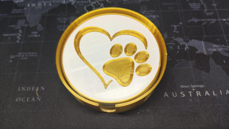 cat print coaster