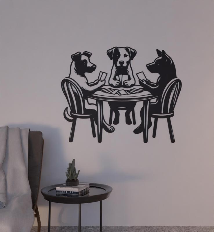 Wall Decoration Dogs Playing Poker 2d wall art