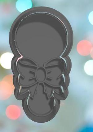Baby Shower Rattle With Bow Cookie Cutter