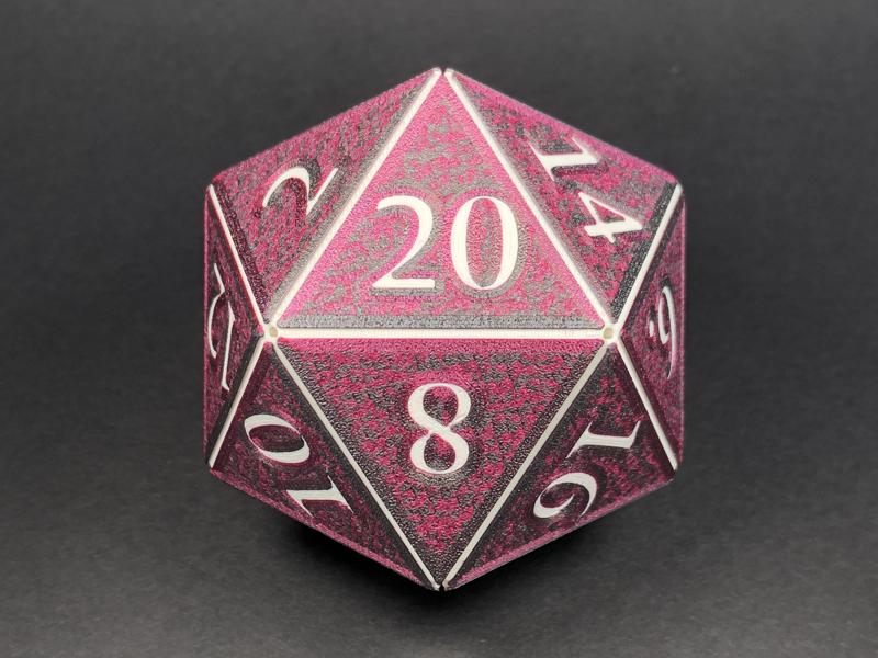 Baldur's Gate 3 inspired snap-together D20 - Multi-Material / AMS version