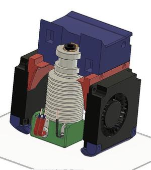 Sapphire pro mount for E3Dv6 with BLtouch, belt tensioner and dial indicator