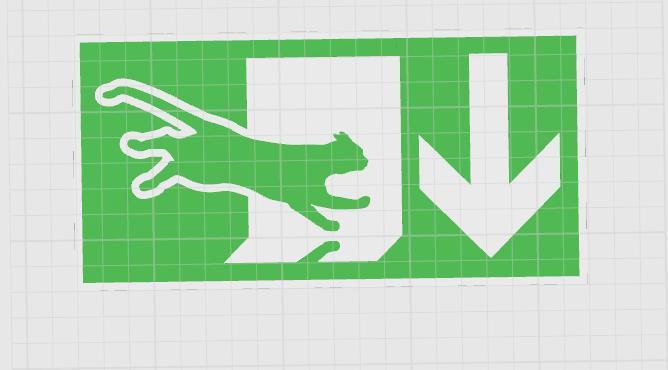 Cat Emergency Exit Sign v2