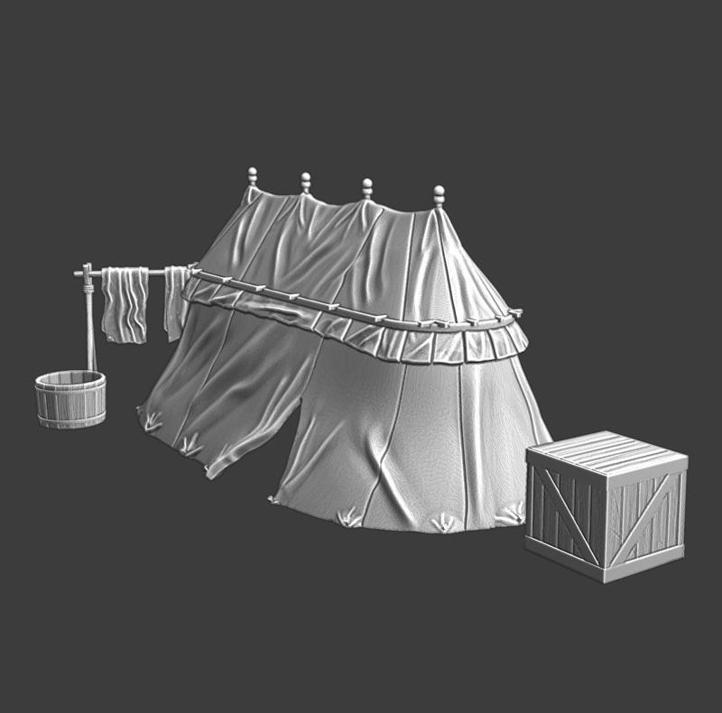 Wargaming terrain - Medieval tent set