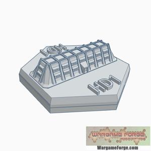 Military Armored Bunker Hex Map Scale HMSMil005