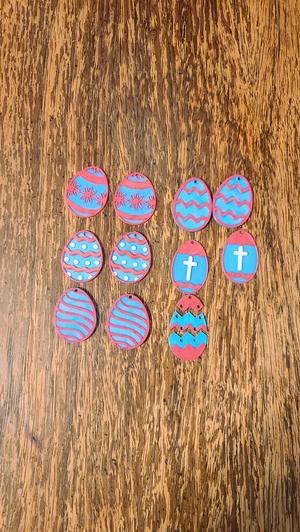 6 Easter Egg Earrings