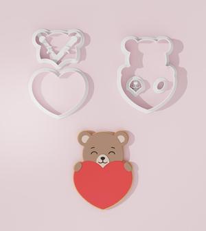 Valentine Bear #7 Cookie Cutter