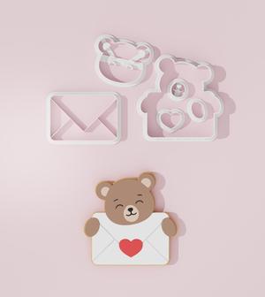 Valentine Bear #8 Cookie Cutter