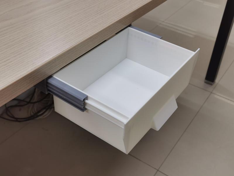 Fully-openable under desk drawer