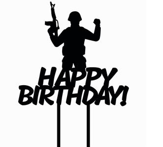 TOPPER CAKE MILITARY POLICE ARMY ARMY SPECIAL FORCES WEAPONS
