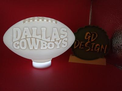 Dallas Cowboys 3D WAVE NFL FOOTBALL TEALIGHT