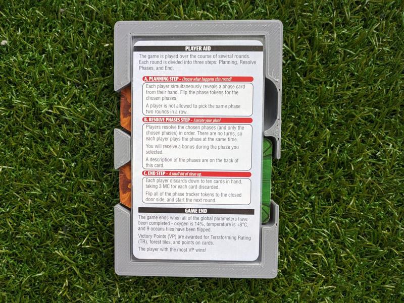 Sleeved Player Aid Tray for Terraforming Mars: Ares Expedition Insert / Organizer