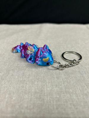 Heart Dragon Fidget Keychain