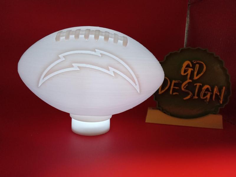 Los Angeles Chargers 3D NFL FOOTBALL TEALIGHT