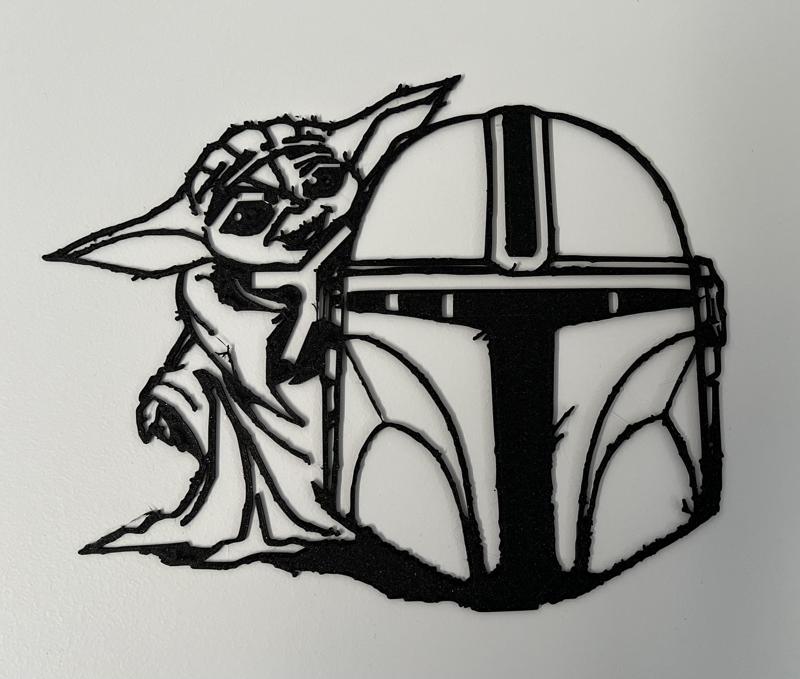 Grogu Mandalorian Wall Art