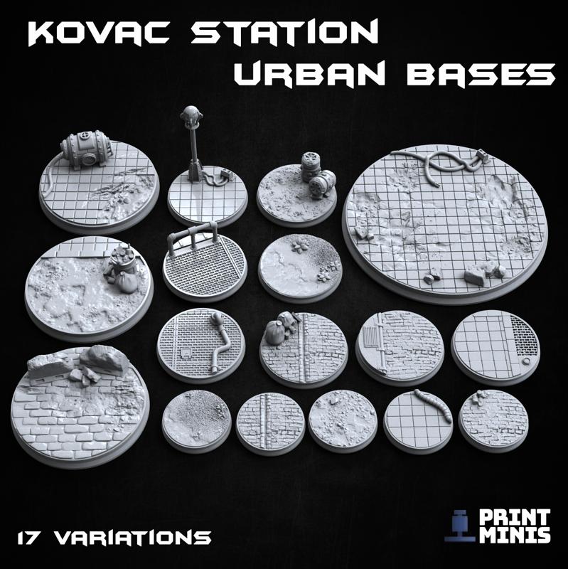Kovac Station Urban Bases - 17 miniatures - Automata Collection