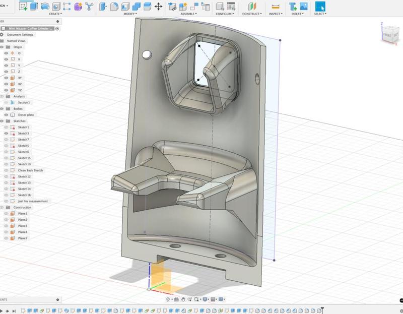 Mini Mazzer Coffee Grinder Doser Plate