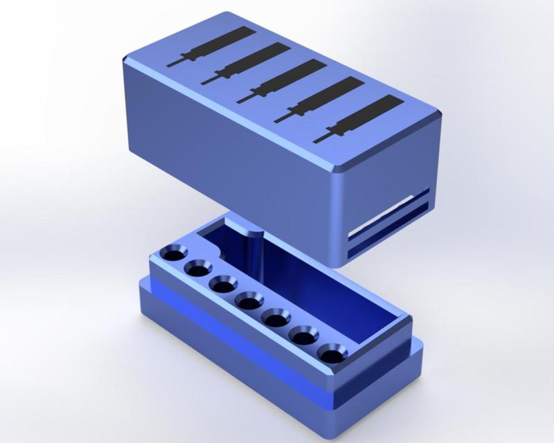 CR425 Battery Storage Box for 7 Cells + USB Charger Slot