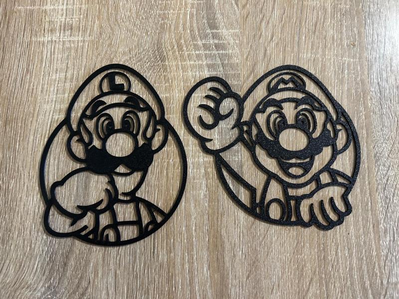 Mario and Luigi art wall