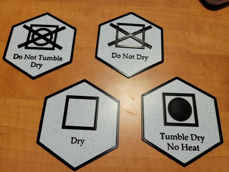 Laundry Hex Decorations - Series 5 - Drying