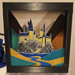Hogwarts 3 Panel Shadowbox