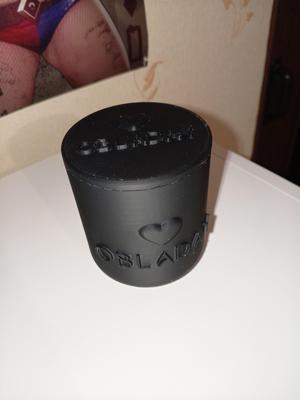 Beaker + lid with logo