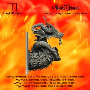 Pre-supported Harvest Dragon with Cornucopia
