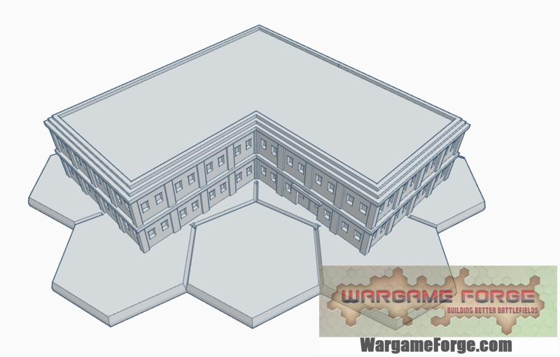 Modern Building 4 with Hex Base MHB004