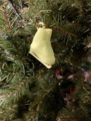 Ice skate Christmas ornament