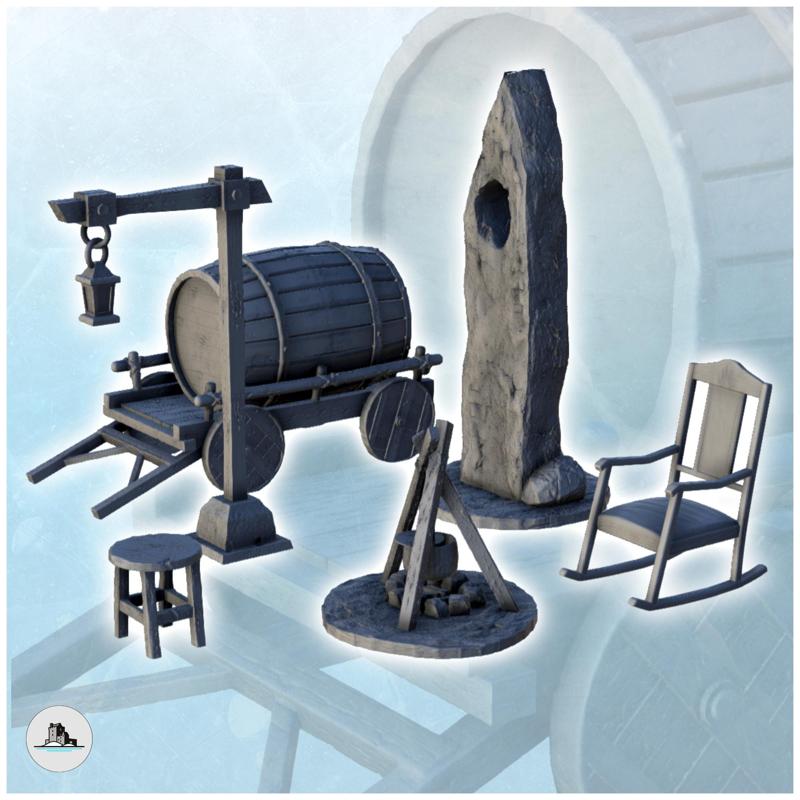 Scandinavian outdoor and camping accessories (set of 6 items) - Alkemy Lord of the Rings War of the Rose Warcrow Saga