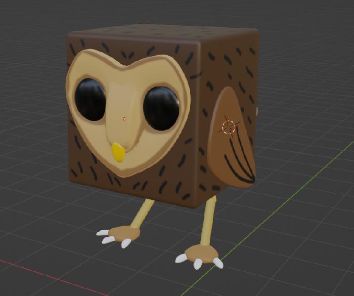 Owl from Blender tutorial V.2