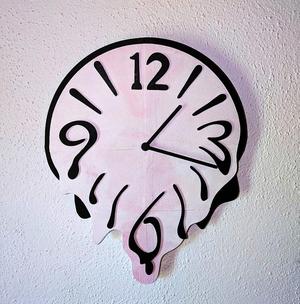 Melting wall clock