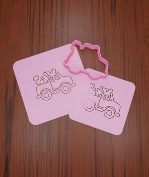 Easter Stencil #50 "Rabbit Truck".
