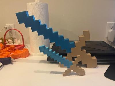 Multicolor Minecraft Diamond sword