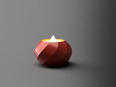 Spiral tea light holder