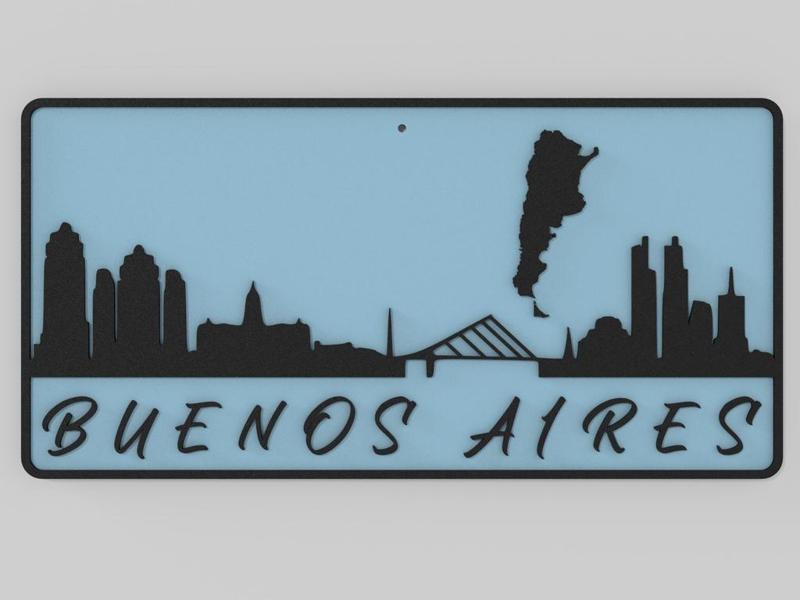Wall Plate Skyline - Buenos Aires