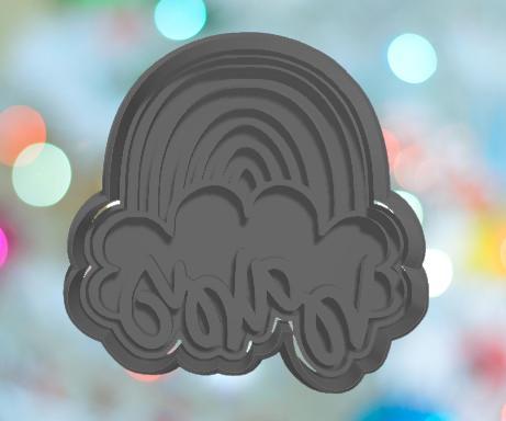 Baby Shower Rainbow Baby Cookie Cutter