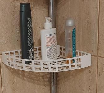Bathroom shower corner shelf