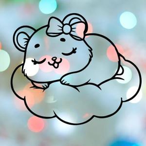 Hamster Girl Sleeping On Cloud Cookie Cutter