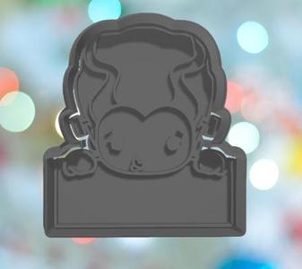 Halloween Frankensteins  Bride Plaque Cookie Cutter