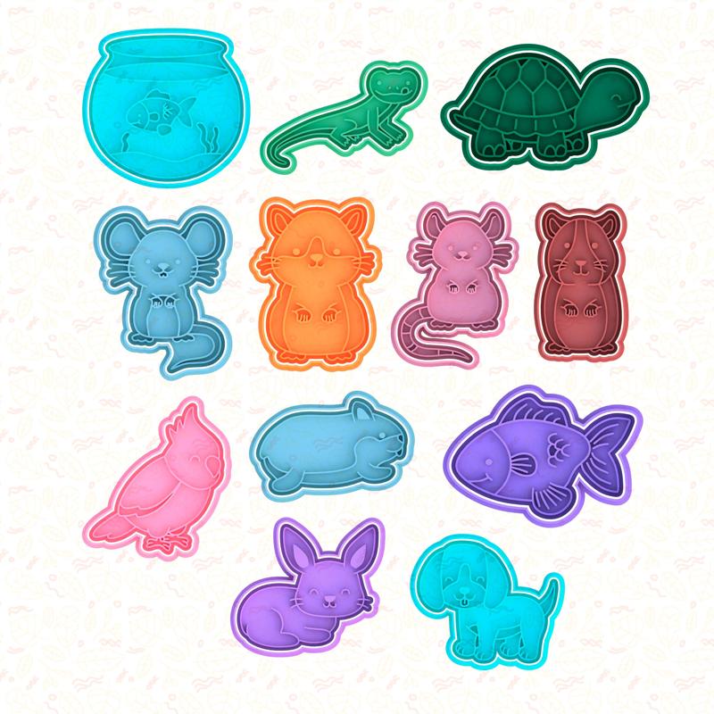Pets animals cookie cutter set of 12