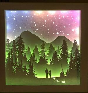 lost in the woods lightbox lamp