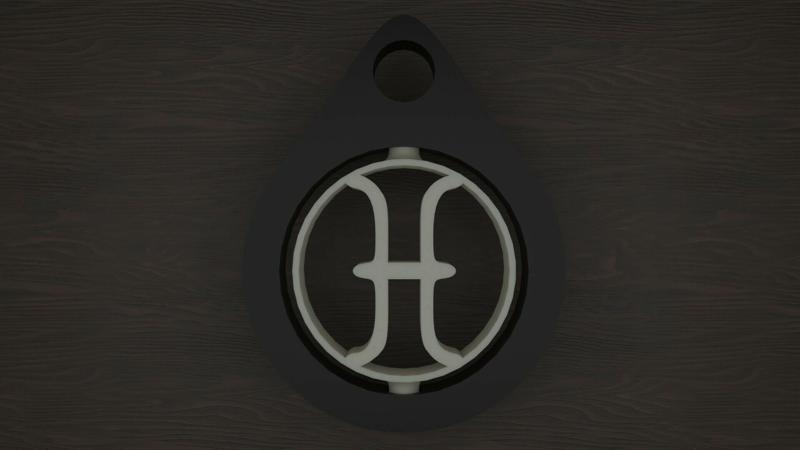 Pisces Zodiac Keychain (spins)