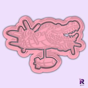 Bombardino Crocodile Crocodile Brainrot Cutter + Stamp Cookie Cutter