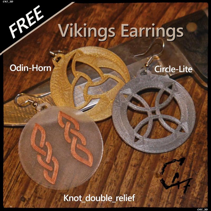 Round Vikings Earrings / Talismans - FREE samples