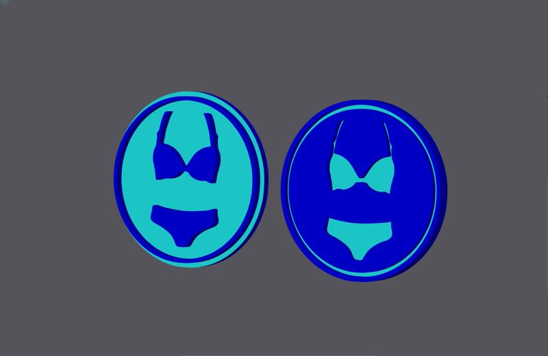 Sign 'Bikini/Lingerie Allowed/Obliged' - Cookie Cutter